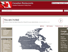 Tablet Screenshot of canadianrestaurants.org